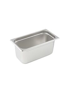 Winco SPJM-306 Anti-Jam Steam Pan 1/3 Size 6" Depth, 24 Gauge Stainless Steel - USA