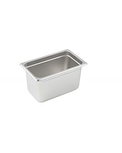 Winco SPJM-406 Anti-Jam Steam Pan 1/4 Size 6" Depth, 24 Gauge Stainless Steel - USA