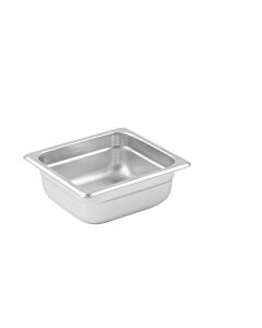 Winco SPJM-602 Anti-Jam Steam Pan 1/6 Size 2 1/2" Depth, 24 Gauge Stainless Steel - USA