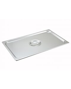Winco SPSCF Full Size Stainless Steel (18/8) Steam Pan Cover, Solid - USA