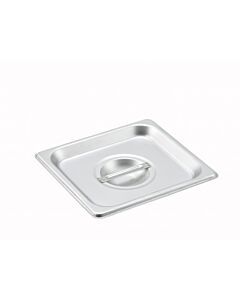 Winco SPSCS 1/6 Size Stainless Steel (18/8) Steam Pan Cover, Solid - USA