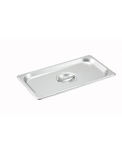 Winco SPSCT 1/3 Size Stainless Steel (18/8) Steam Pan Cover, Solid - USA