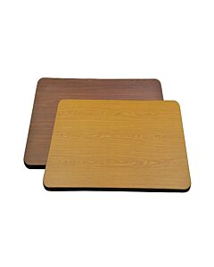 Omcan 36" x 36" x 1" Laminated Square Table Top Reversible Oak/Walnut - USA