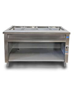 Zanduco 58" Electric Single Tank Steam Table with 4 Full-Size Pan - 208V, 4kW