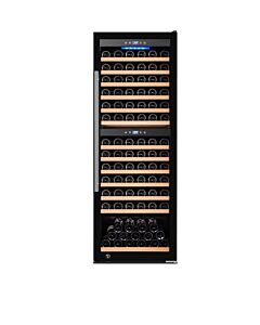 Vinovero 25" Dual Zone Wine Cooler with 126 Bottle Capacity and Black Full Glass Door