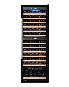 Vinovero 25" Dual Zone Wine Cooler with 126 Bottle Capacity and Black Full Glass Door - CA
