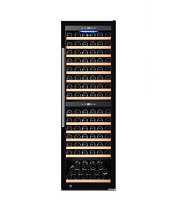 Vinovero 27" Dual Zone Wine Cooler with 181 Bottle Capacity and Black Full Glass Door