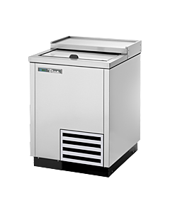 True T-24-GC-S-HC 24.5" Solid Slide Lid Stainless Steel Glass and Plate Chiller/Froster