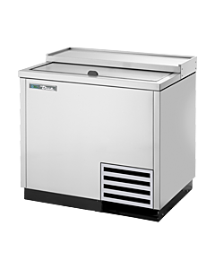 True T-36-GC-S-HC 36" Solid Slide Lid Stainless Steel Glass and Plate Chiller/Froster