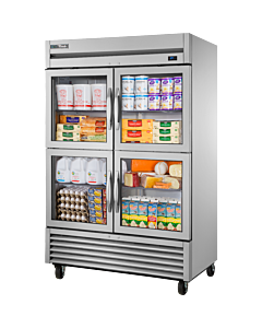 True T-49G-4-HC~FGD01 54" Glass 4-Door Reach-In Refrigerator - CA