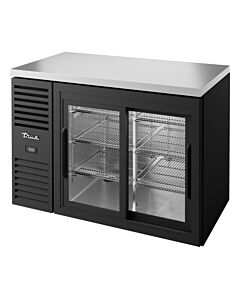 True TBR48-RISZ1-L-B-11-1 48" Sliding Glass 2-Door Single Zone Back Bar Refrigerator - USA