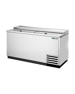 True TD-65-24-S-HC 64" Solid Slide Lid Stainless Steel Deep Well Horizontal Bottle Cooler