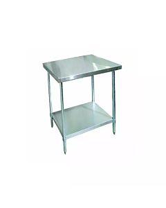 Zanduco 30" Depth Stainless Steel Standard Worktable with Undershelf