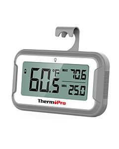 ThermoPro TP110W Digital Fridge and Freezer Thermometer – Frost-Resistant, Cold-Resistant, Compact with Memory Function