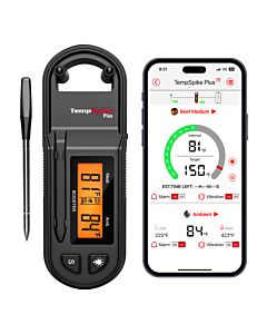ThermoPro TP971W Truly Wireless Meat Thermometer – 600ft Range, Thin Probe, Smart App, Rechargeable Receiver, Waterproof