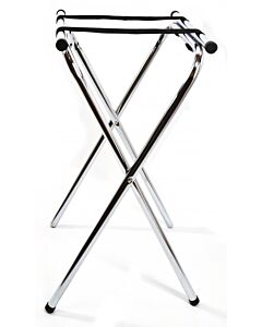 Zanduco 31" Chrome Bar Tray Stand