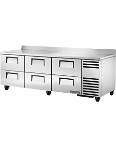 True TWT-93D-6-HC 93" 6-Drawers Deep Worktop Refrigerator - 115V - USA