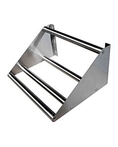 Omcan 15" x 11.25" Wall Mounted Stainless Steel Tubular Rack Shelf