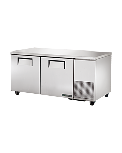True TUC-67F-HC 67" 2 Solid Door Undercounter Freezer