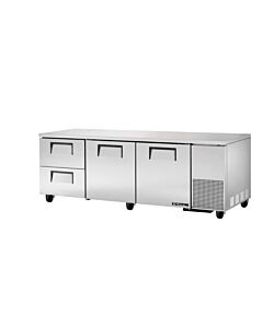 True TUC-93D-2-HC 93" Deep Undercounter Refrigerator With 2-Door And 2-Drawer