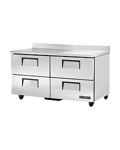 True TWT-60D-2-HC Deep Worktop Refrigerator with Two Drawers and One Door - 15.9 Cu. Ft.