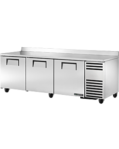 True TWT-93-HC 93" 3 Solid Door Deep Worktop Refrigerator - 115V - USA