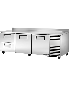 True TWT-93D-2-HC 93" 2 Solid Doors Deep Worktop Refrigerator with 2 Drawers - 115V - USA