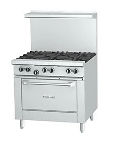 Garland US Range U36-G36R U Series 36" Liquid Propane Commercial Range with 36" Griddle and 1 Standard Oven - 86,000 BTU - CA