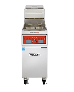 Vulcan VFRY18F PowerFry Series 18" Floor Fryer with Filter and 50 lb. Capacity - 70,000 BTU, Natural Gas/Liquid Propane