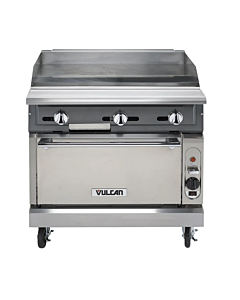 Vulcan VGM36S V Series 36" Manual Griddle Gas Range with Standard Oven and 140,000 BTU - Natural Gas/Liquid Propane