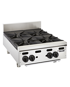 Vulcan VHP424 Achiever Series 24" 4 Burner Countertop Range - Natural Gas/Liquid Propane - USA