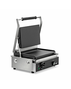 Vollrath PSG4‐SF120 Electric Single Panini Grill with Cast-Iron Flat Top & Bottom Plates - 1800W, 120V