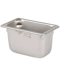Vollrath 30942 Super Pan V 1/9 Size Stainless Steel Food Pan 1.1 Qt. - 4" Deep