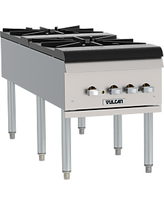 Vulcan VSP200F 18" 2 Burner Stock Pot Range Natural Gas - 220,000 BTU
