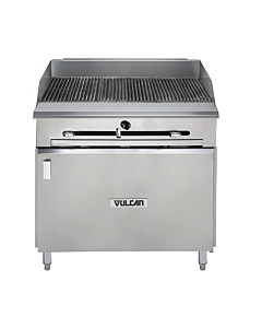 Vulcan VTC36B V Series 36" Gas VTEC Charbroiler Range with Cabinet Base and 66,000 BTU - Natural Gas/Liquid Propane