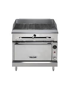 Vulcan VTC36S V Series 36" Gas VTEC Charbroiler Range with Standard Oven and 116,000 BTU - Natural Gas/Liquid Propane