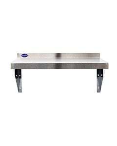 Zanduco 16" x 60" 18 Gauge Stainless Steel Solid Wall Shelf - USA