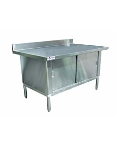 Zanduco 30" Depth Worktable Cabinet with 3" Overhangs and 4" Backsplash