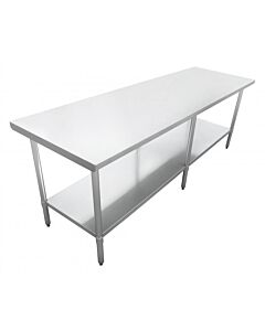 Zanduco Stainless Steel Worktable 24" X 96" with undershelf - Standard - CA