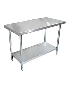 Zanduco 18" Stainless Steel Worktable with Galvanized Legs and Undershelf