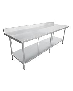 Zanduco 30'' Depth Stainless Steel Heavy Duty Worktable with Undershelf and 4