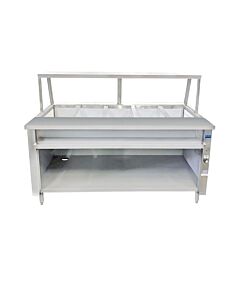 Zanduco 72" Electric Single Tank Steam Table with 5 Full-Size Pan -208V, 4kW