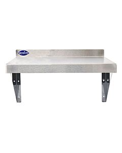 Zanduco 12" x 60" 18 Gauge Stainless Steel Solid Wall Shelf - USA