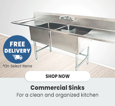 commercial sinks and dish room